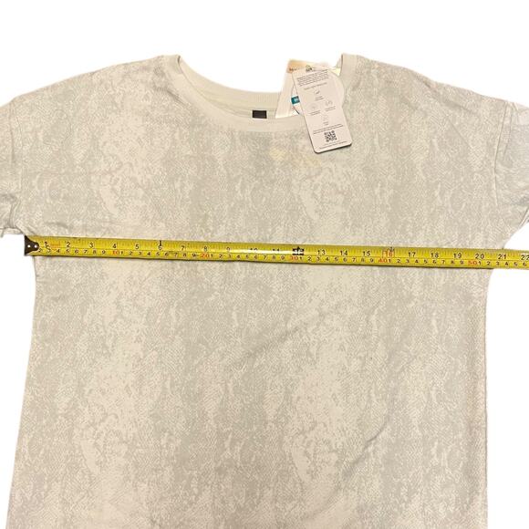 Mondetta Gray White Snake Print Sweatshirt Size Small - Picture 4 of 5